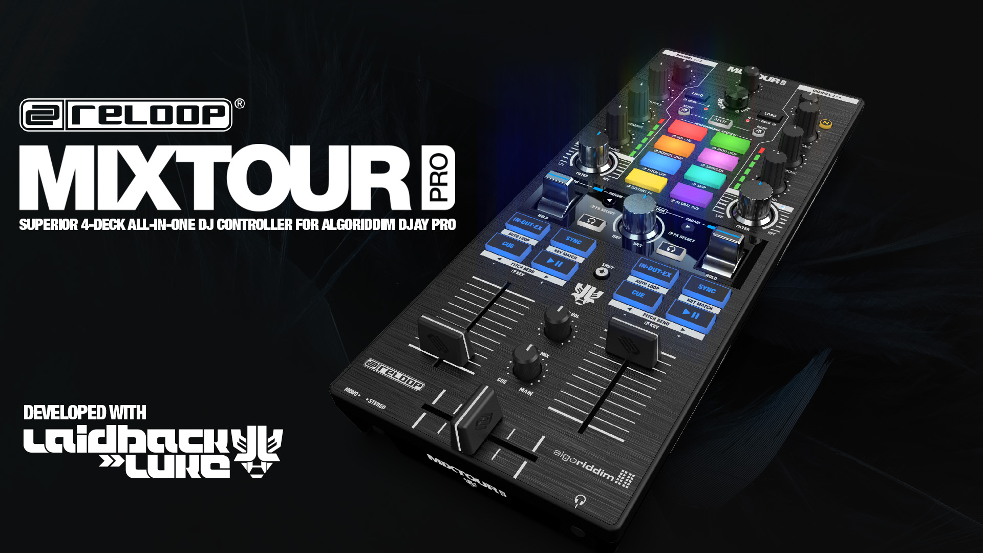 Reloop Mixtour Pro - Controlador de DJ ultraportátil todo en uno